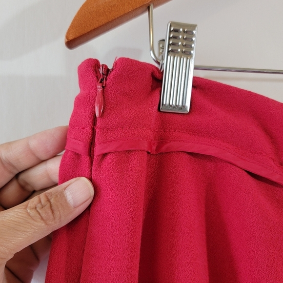 SAG HARBOR Women's Red Dress Pants Size 14 Side Zip Straight Leg Office Career - Picture 9 of 12